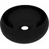 vidaXL Lavabo rond de luxe Noir mat 40x15 cm Céramique