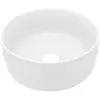 vidaXL Lavabo rond de luxe Blanc mat 40x15 cm Céramique