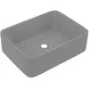 vidaXL Lavabo de luxe Gris clair mat 41x30x12 cm Céramique