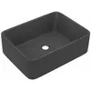 vidaXL Lavabo de luxe Gris foncé mat 41x30x12 cm Céramique