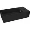 vidaXL Lavabo de salle de bain avec trop-plein Céramique Noir mat