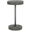 vidaXL Table de jardin Gris 60,5x106 cm Résine tressée