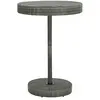 vidaXL Table de jardin Gris 75,5x106 cm Résine tressée