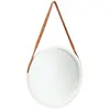 vidaXL Miroir mural avec sangle 50 cm Blanc
