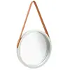 vidaXL Miroir mural avec sangle 40 cm Argenté