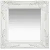 vidaXL Miroir mural style baroque 40x40 cm Blanc