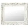 vidaXL Miroir mural style baroque 50x40 cm Blanc