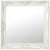 vidaXL Miroir mural style baroque 60x60 cm Blanc