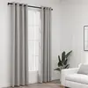 vidaXL Rideaux occultants Aspect lin avec oeillets 2 pcs Gris 140x245cm