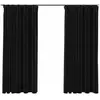 vidaXL Rideaux occultants aspect lin crochet 2pcs Anthracite 140x175cm