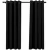 vidaXL Rideaux occultants Aspect de lin 2 pcs Anthracite 140x175 cm