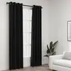 vidaXL Rideaux occultants Aspect de lin 2 pcs Anthracite 140x245 cm
