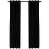 vidaXL Rideaux occultants Aspect lin avec oeillets 2 pcs Noir 140x225cm