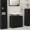 vidaXL Armoire de salle de bain Noir 60x33x61 cm Aggloméré