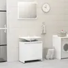 vidaXL Ensemble de meubles de salle de bain Blanc Aggloméré