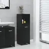 vidaXL Armoire de salle de bain Noir 30x30x95 cm Aggloméré