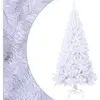 vidaXL Arbre de Noël artificiel avec branches épaisses blanc 210cm PVC