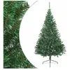 vidaXL Sapin de Noël artificiel moitié avec support vert 210 cm PVC