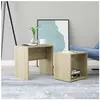 vidaXL Ensemble de tables basses Chêne sonoma 48x30x45 cm Aggloméré