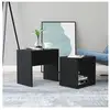 vidaXL Ensemble de tables basses Noir 48x30x45 cm Aggloméré