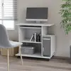 vidaXL Vidaxl Bureau D'ordinateur Blanc 80x50x75 Cm Bois D'ingénierie