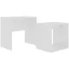 vidaXL Ensemble de tables basses Blanc 48x30x45 cm Aggloméré