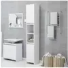 vidaXL Armoire de salle de bain Blanc 30x30x183,5 cm Aggloméré