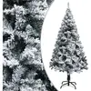 vidaXL Sapin de Noël artificiel avec neige floquée vert 150 cm PVC