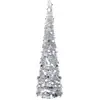 vidaXL Sapin de Noël artificiel escamotable argenté 150 cm PET