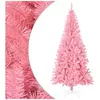 vidaXL Sapin de Noël artificiel avec support rose 210 cm PVC