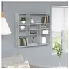 vidaXL Étagère murale Gris béton 90x16x78 cm Aggloméré
