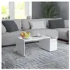 vidaXL Table basse Blanc 90x45x35 cm bois d’ingénierie