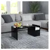 vidaXL Table basse Noir 90x45x35 cm bois d’ingénierie