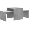 vidaXL Ensemble de tables basses Gris béton 100x48x40 cm Aggloméré