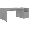 vidaXL Table basse Gris béton 90x45x35 cm bois d’ingénierie
