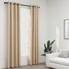 vidaXL Rideaux occultants aspect lin avec oeillets 2pcs beige 140x225cm