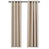 vidaXL Rideaux occultants aspect lin avec oeillets 2pcs beige 140x245cm