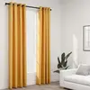 vidaXL Rideaux occultants Aspect lin à oeillets 2 pcs Jaune 140x245 cm