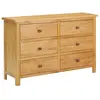 vidaXL Commode 105x33,5x73 cm Bois de chêne massif