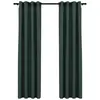 vidaXL Rideaux occultants Aspect lin avec oeillets 2 pcs Vert 140x245cm