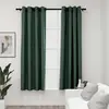 vidaXL Rideaux occultants Aspect lin avec oeillets 2 pcs Vert 140x175cm