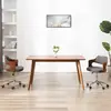 vidaXL Chaise pivotante de bureau Gris Bois courbé et tissu