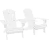 vidaXL Chaises de jardin Adirondack avec table bois de sapin blanc