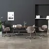 vidaXL Chaises pivotantes à manger lot de 4 taupe tissu