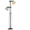 vidaXL Lampadaire avec 2 abat-jour Argenté E27 Fonte