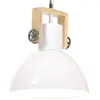 vidaXL Lampe suspendue industrielle 25 W Blanc Rond 30 cm E27