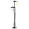 vidaXL Lampadaire avec 2 abat-jour Blanc E27 Fonte