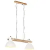 vidaXL Lampe suspendue industrielle 25 W Blanc 109 cm E27