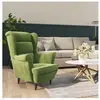 vidaXL Fauteuil vert clair velours