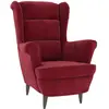vidaXL Fauteuil rouge bordeaux velours